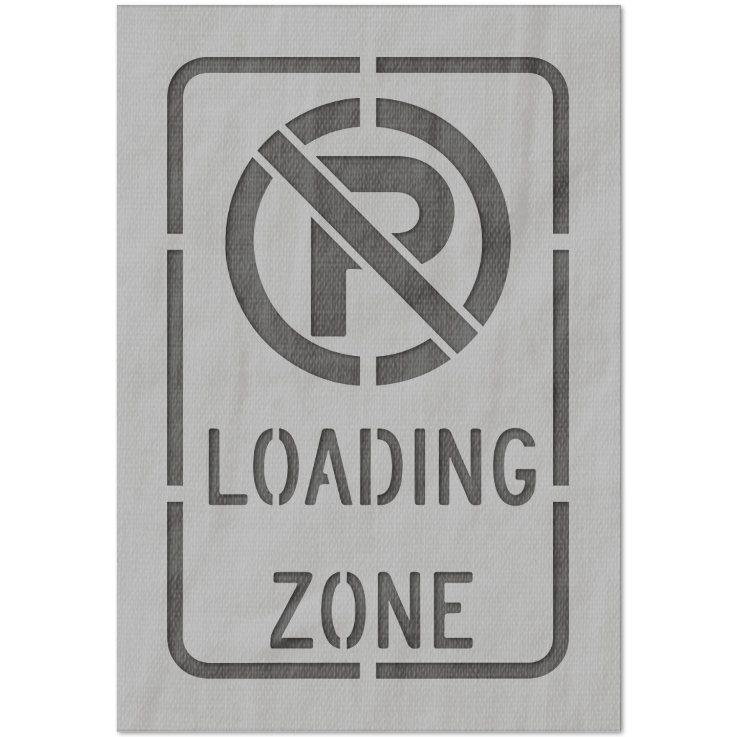 No Parking Loading Zone Symbol Stencil