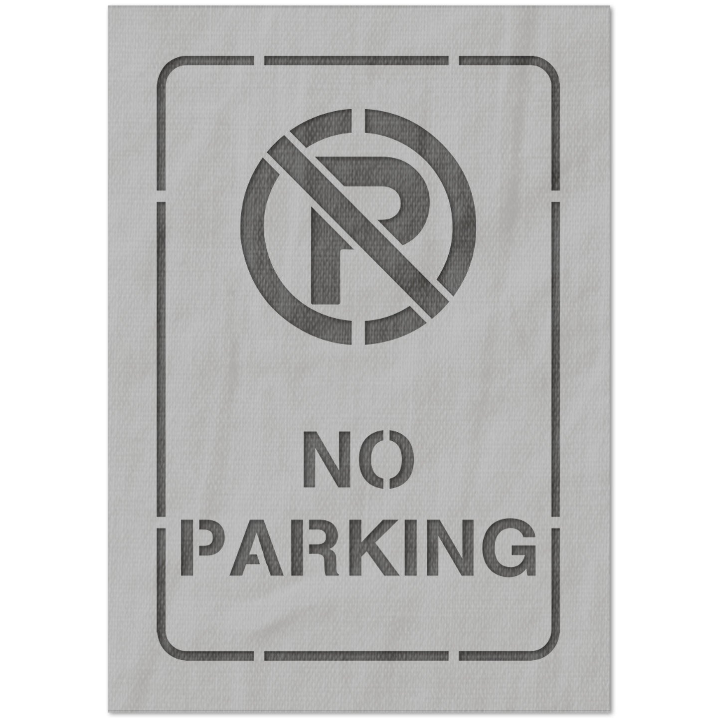 No Parking Sign Stencil
