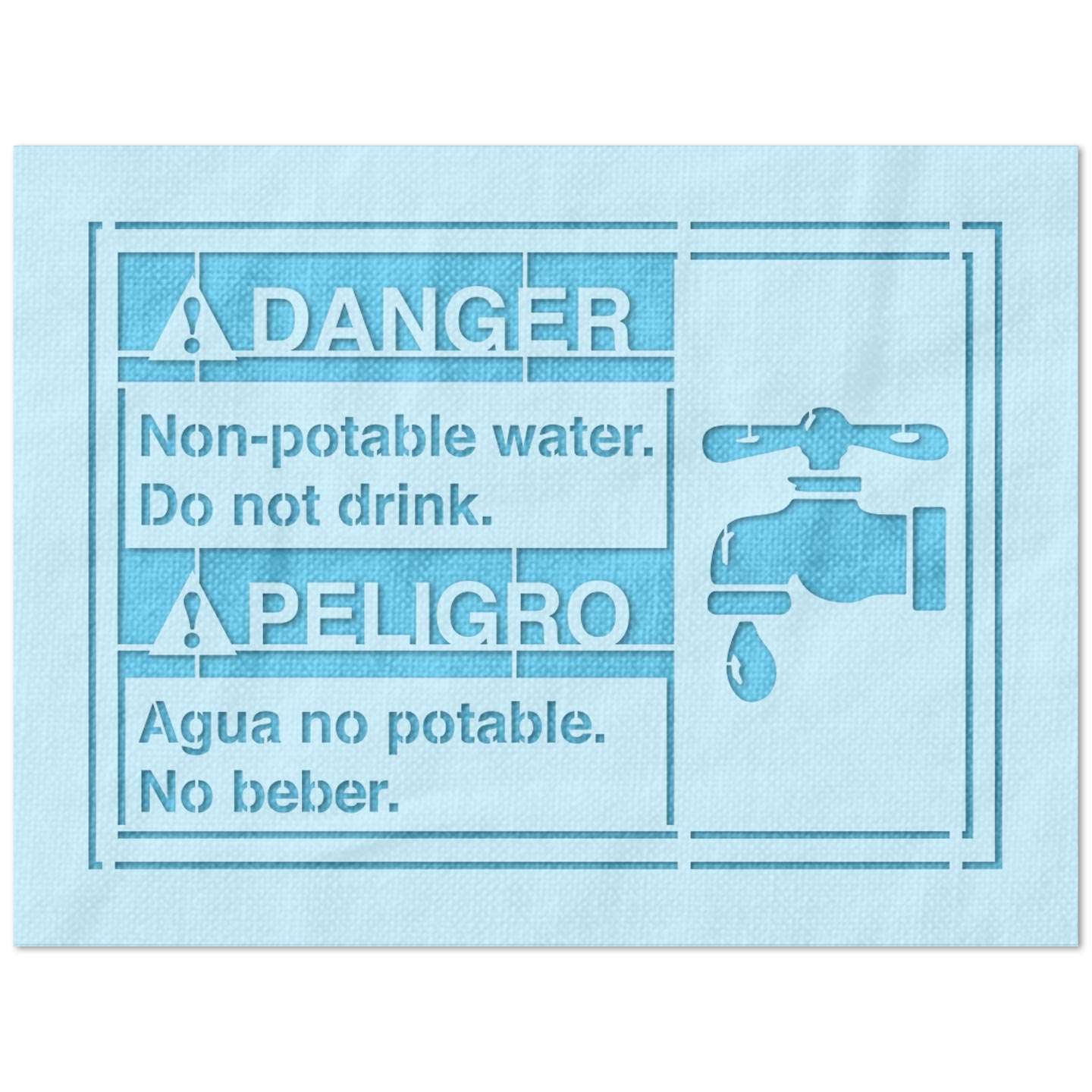 Non-Potable Water Sign Stencil