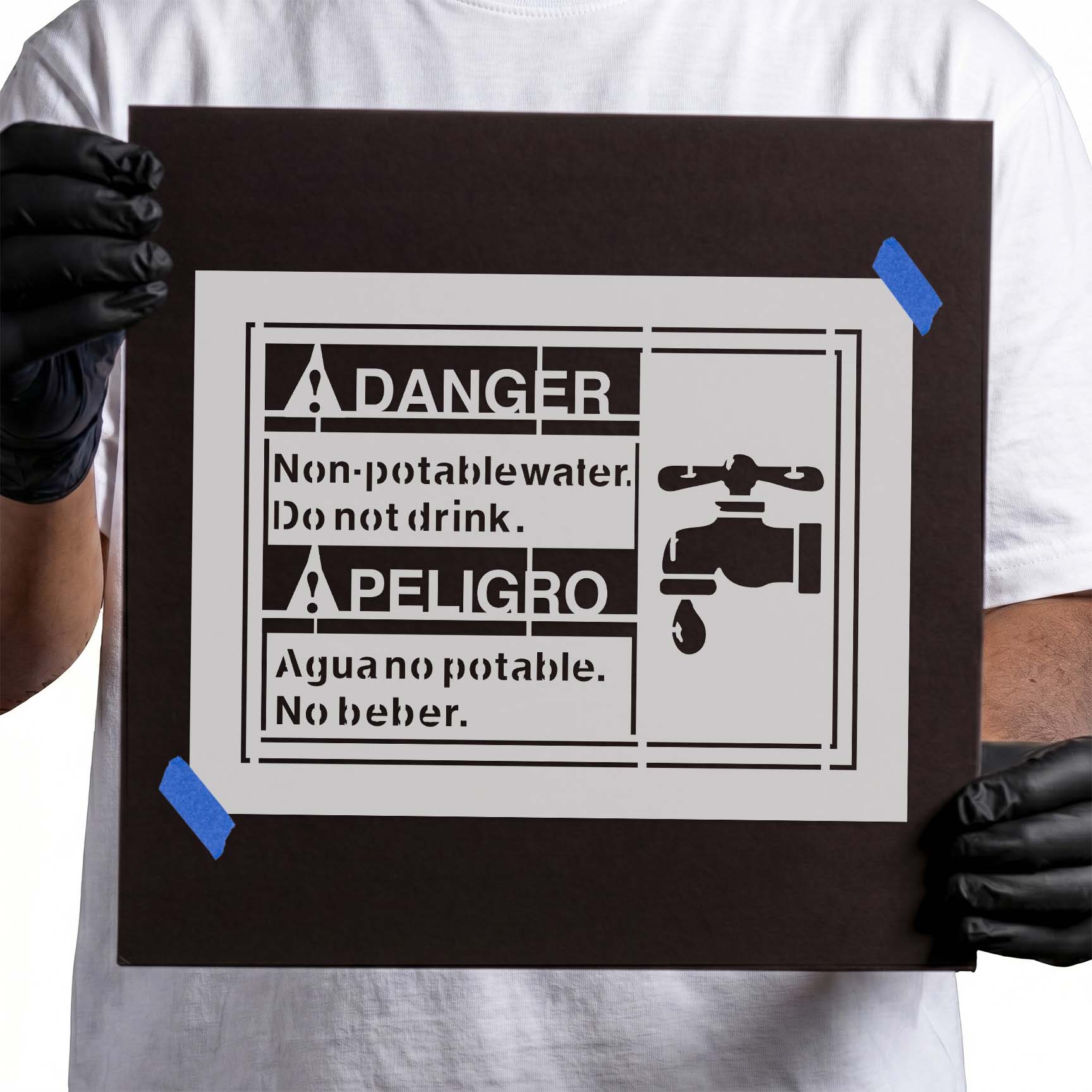 Non-Potable Water Sign Stencil
