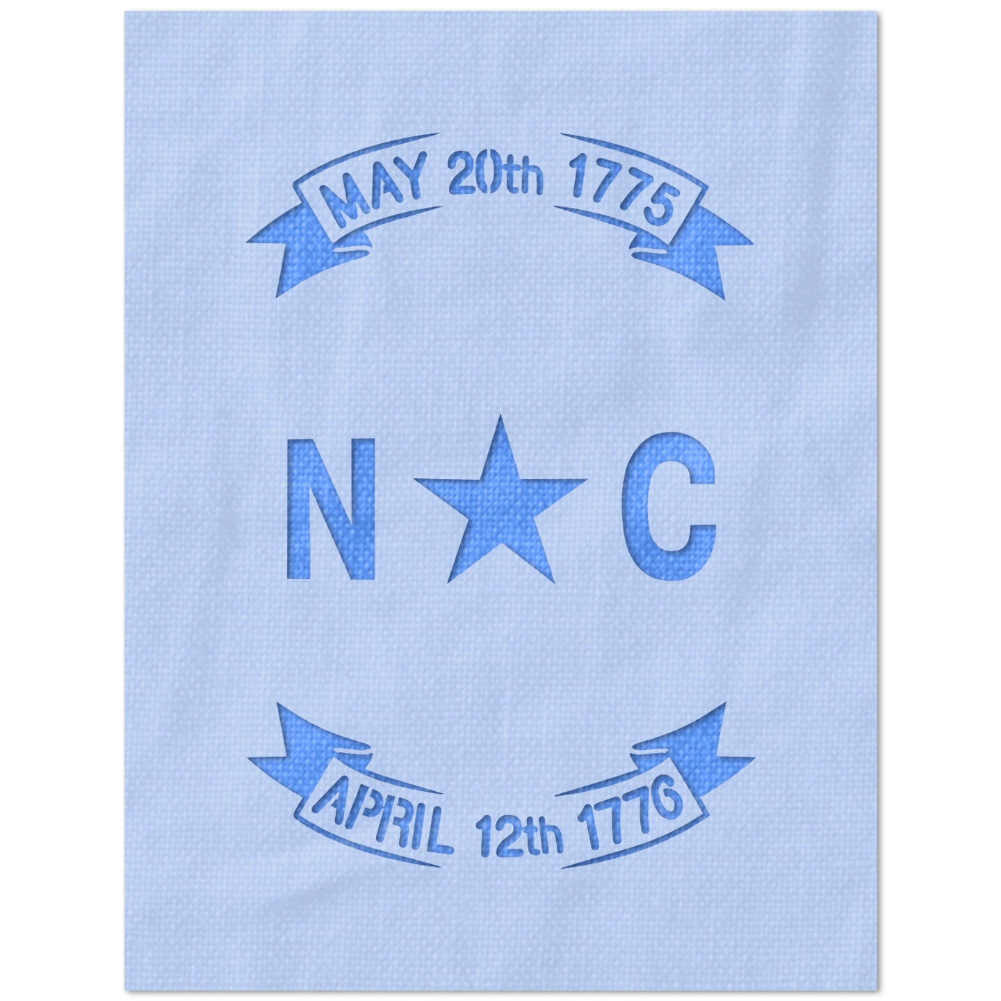 North Carolina State Flag Stencil