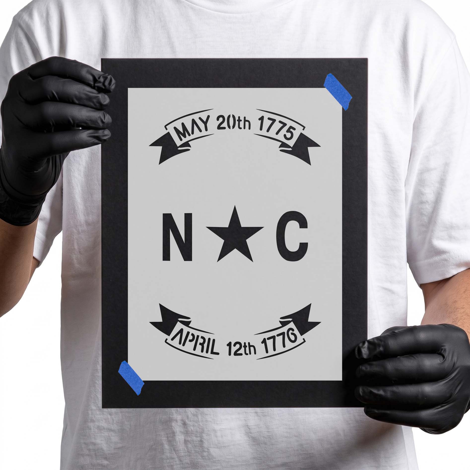 North Carolina State Flag Stencil