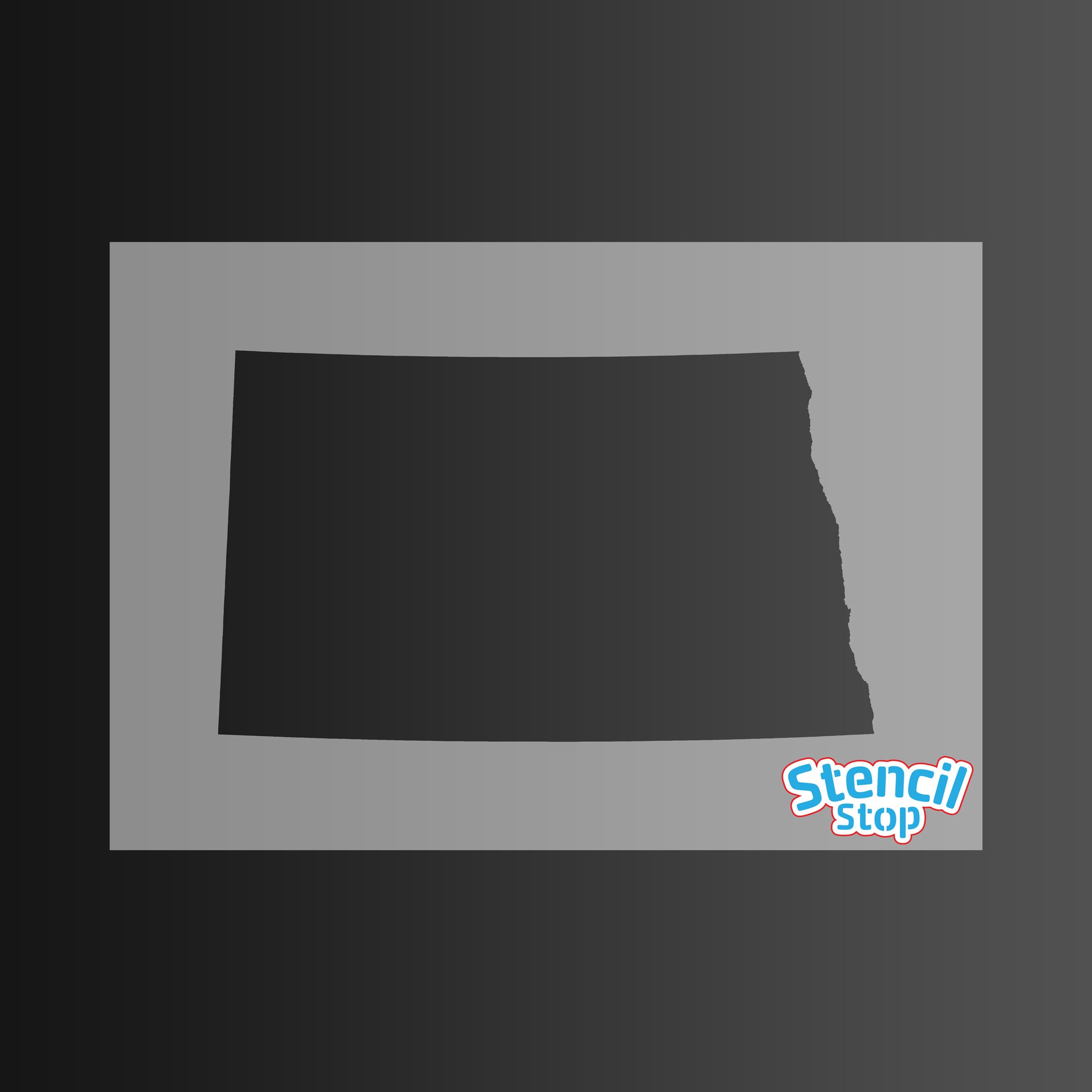 State of North Dakota Shape Stencil