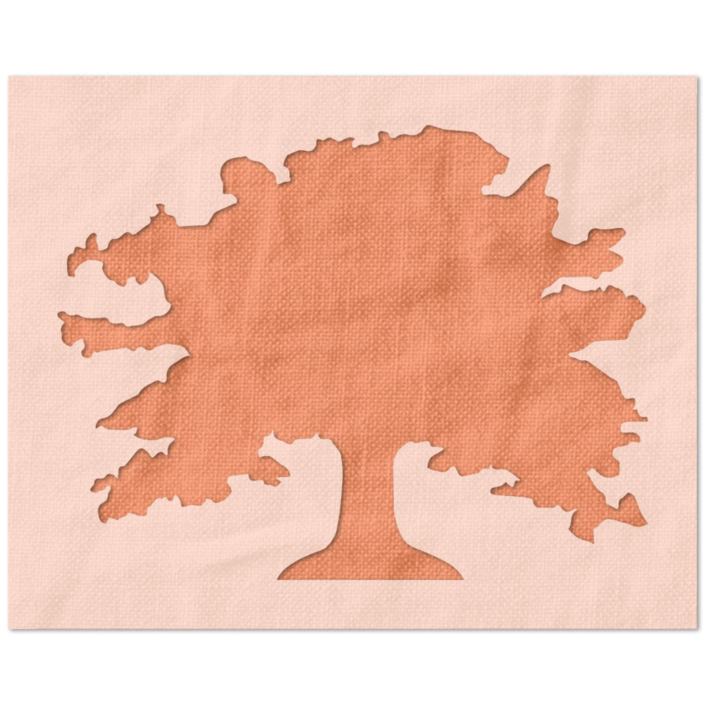 Oak Tree stencil in 3 layers.
