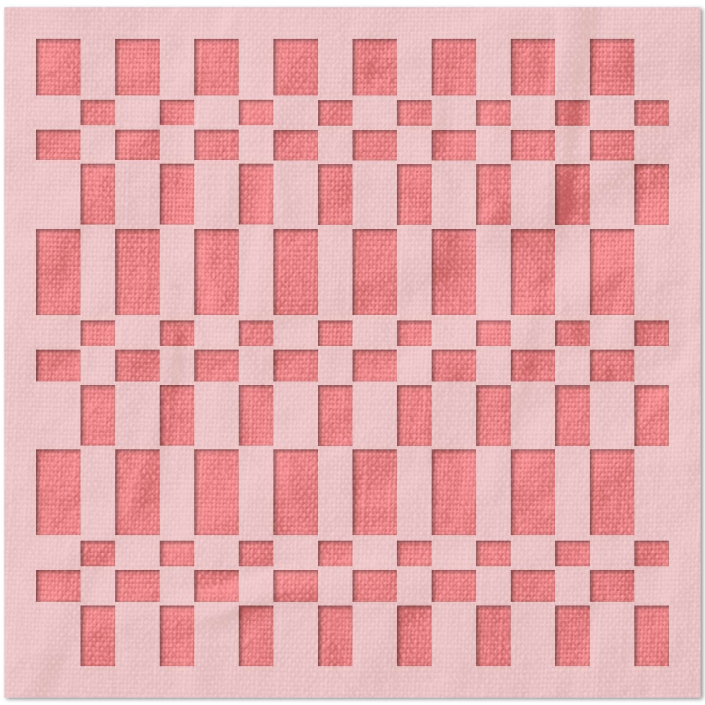 Geometric Offset Checkerboard Pattern