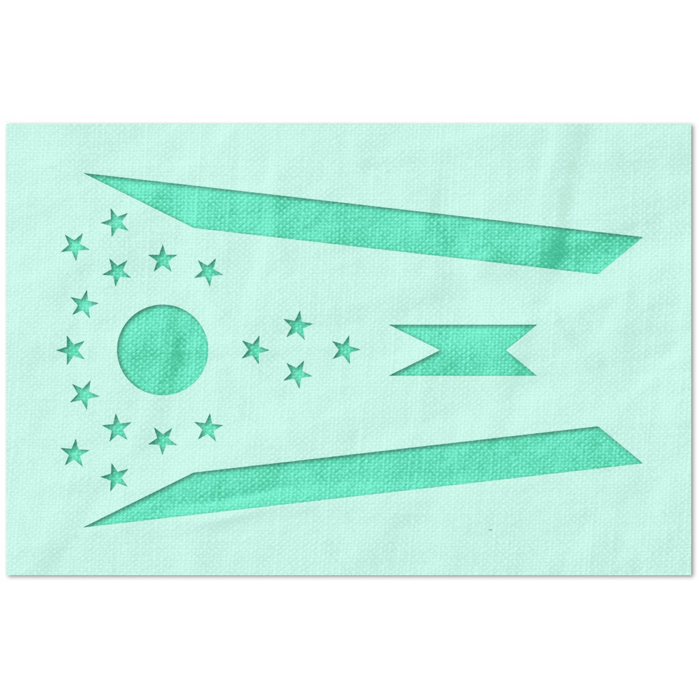 Ohio State Flag Stencil
