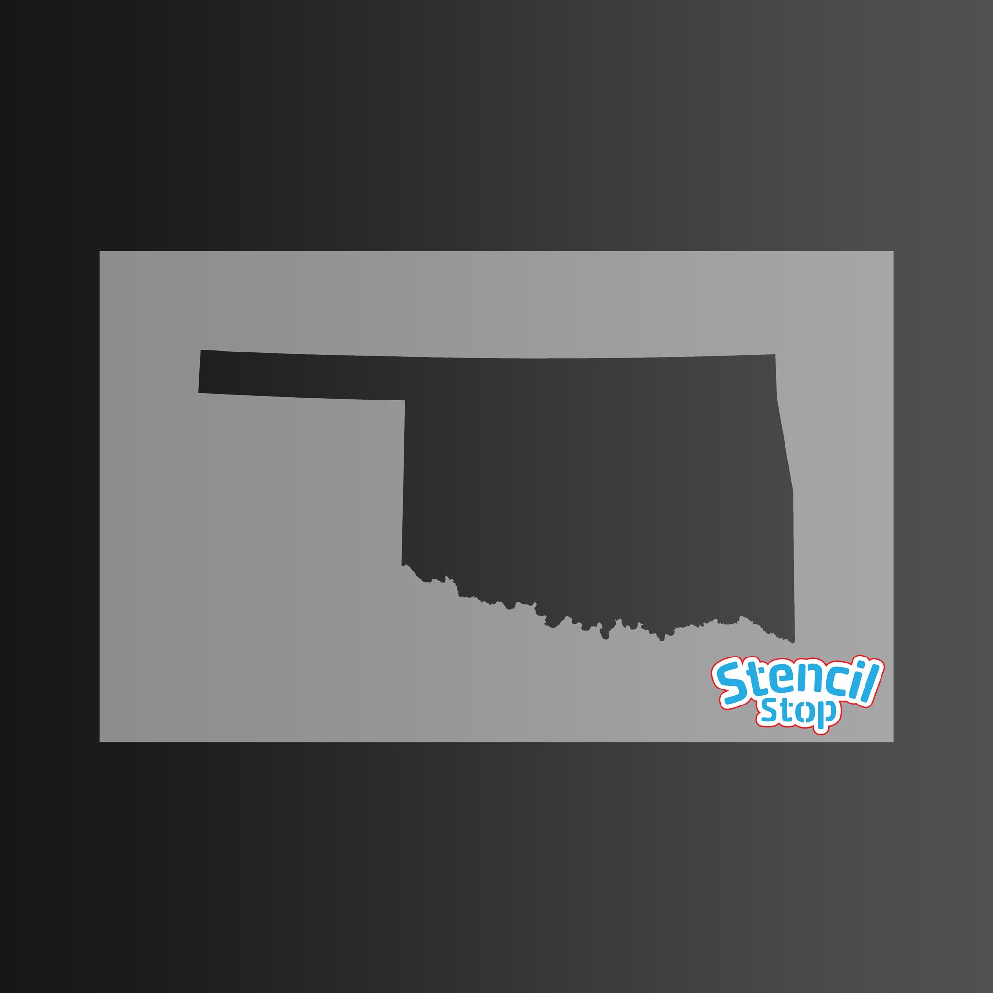 State of Oklahoma Shape Stencil