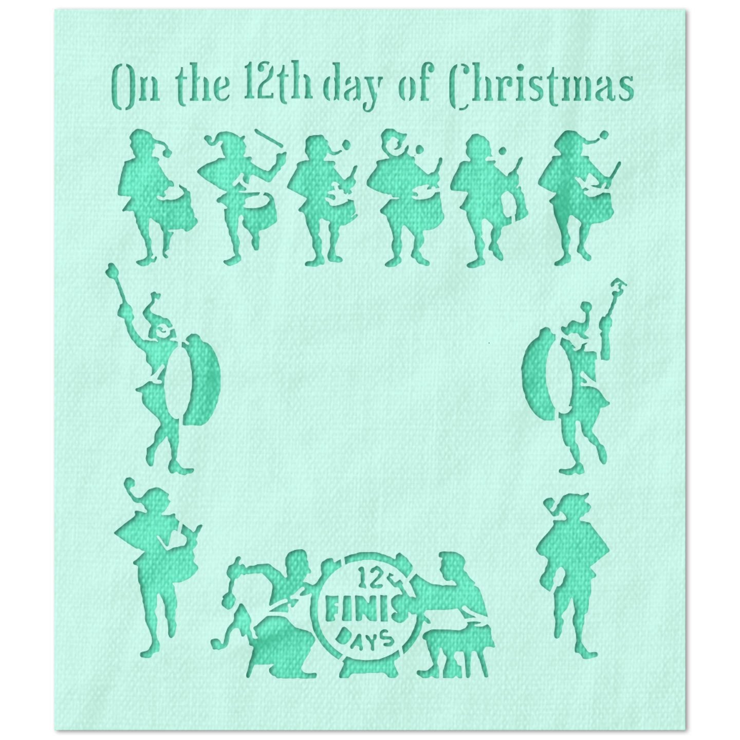 On The 12th Day of Christmas Stencil