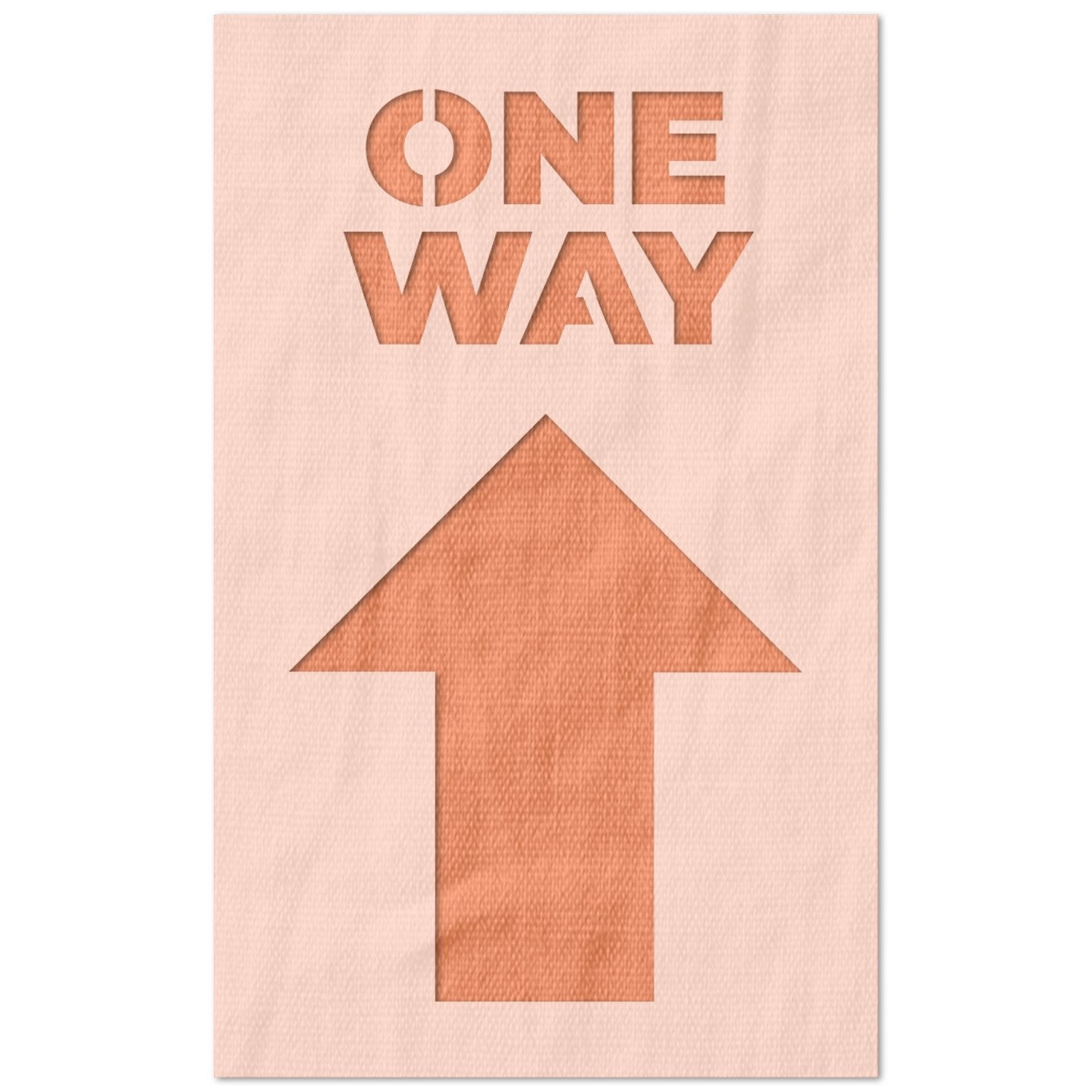One Way Directional Flow Signage Stencil