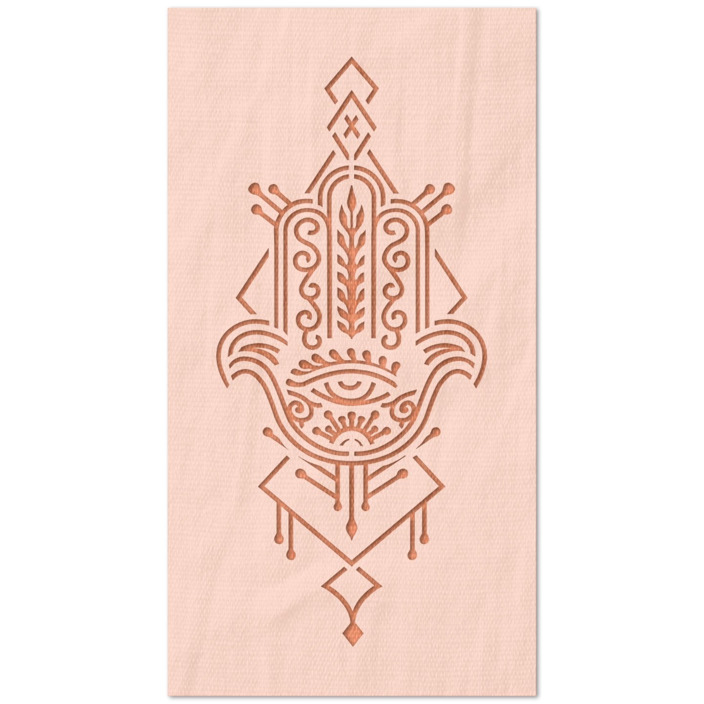 Ornate Hamsa Hand Design Stencil