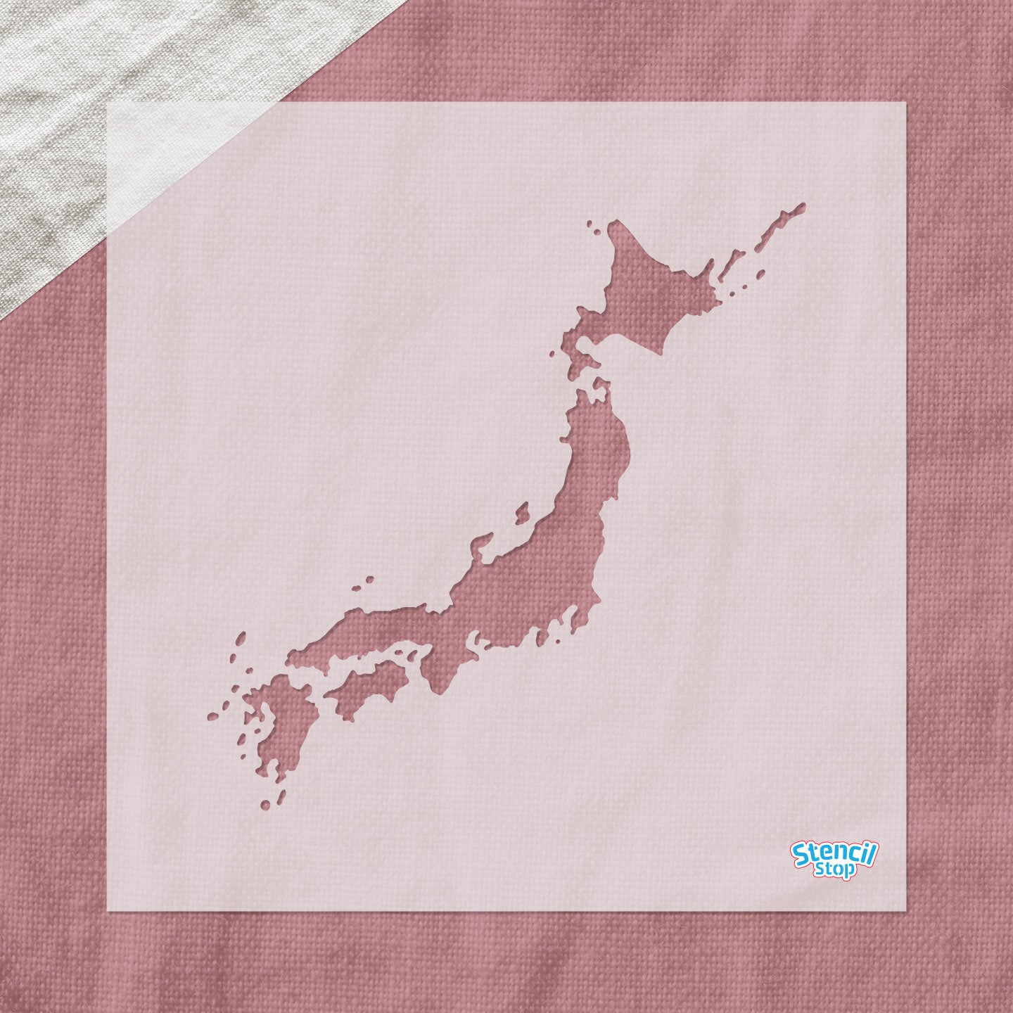 Japan Outline Stencil