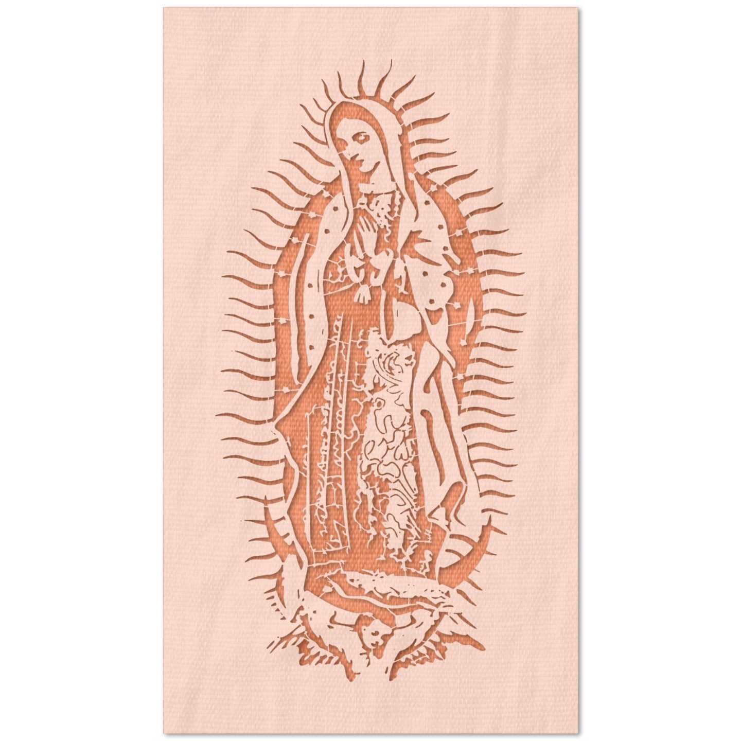 Our Lady of Guadalupe Detailed Stencil