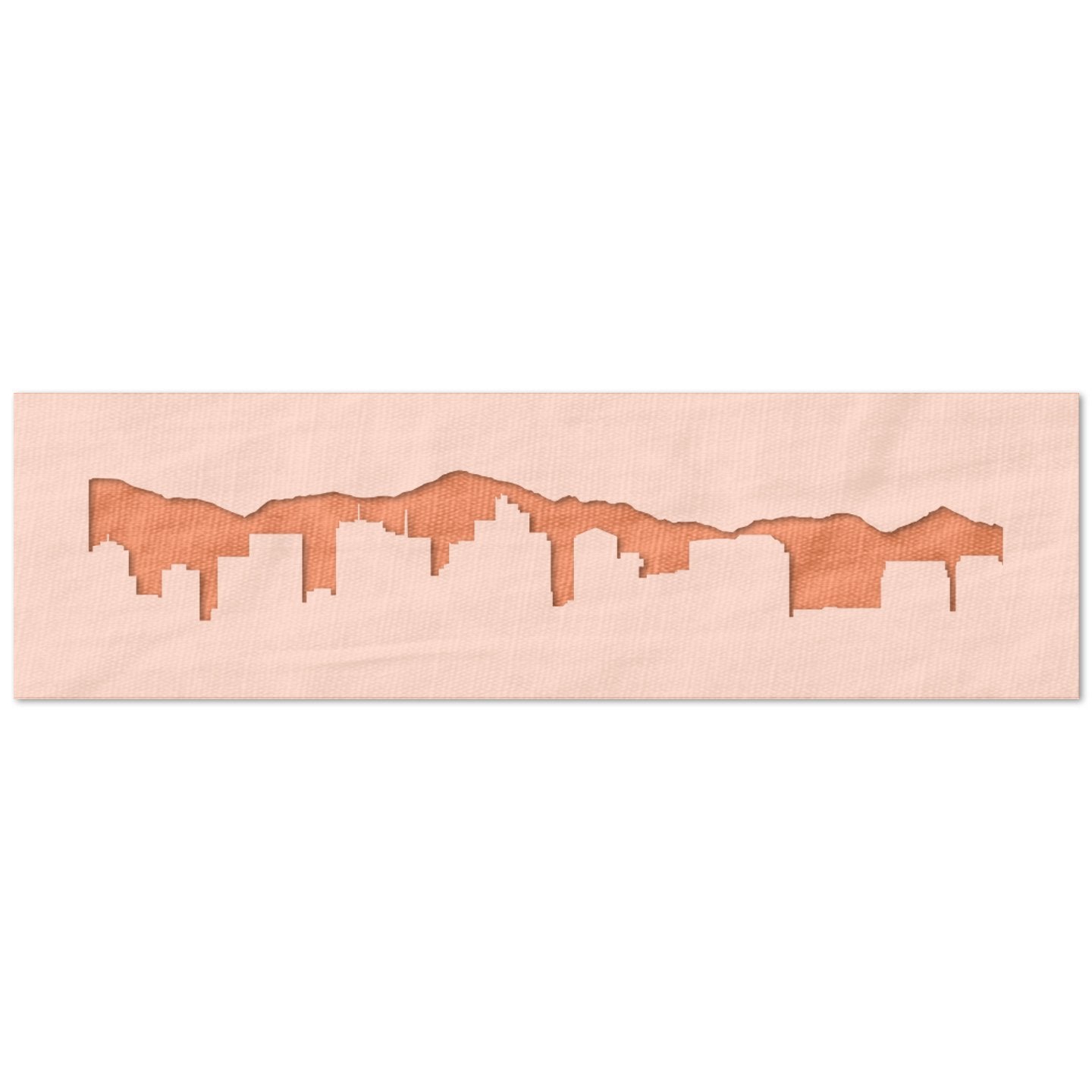 Phoenix Skyline with Mountains Stencil