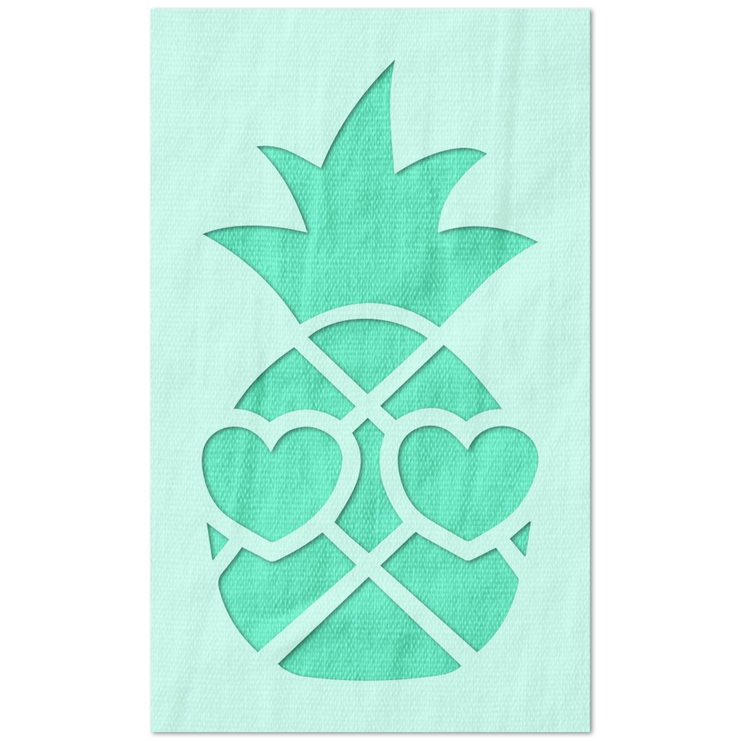 Pineapple Heart Eyes Stencil