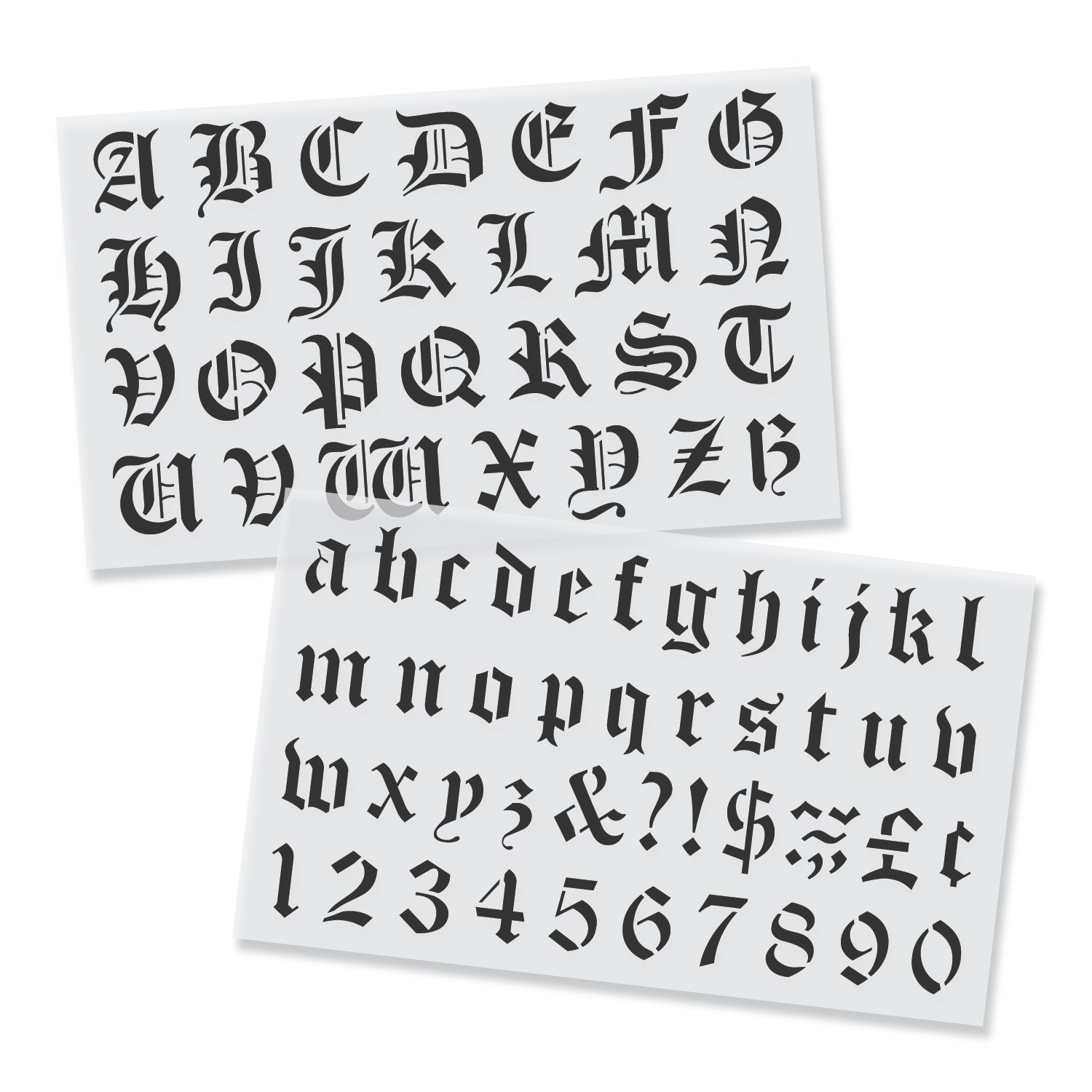 Conjunto de alfabeto de letras góticas [letras de 1 pulgada]