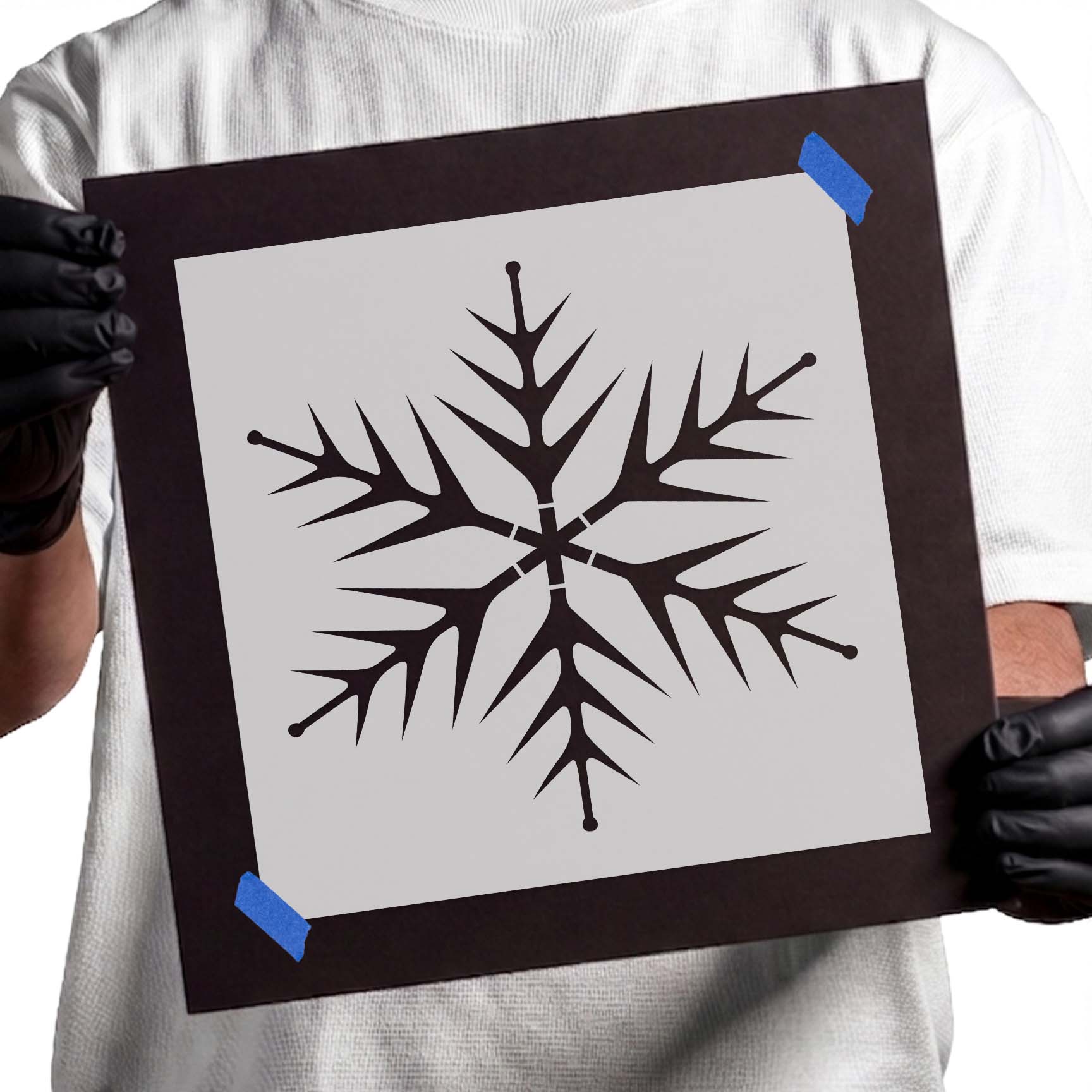 Pointy Snowflake Stencil