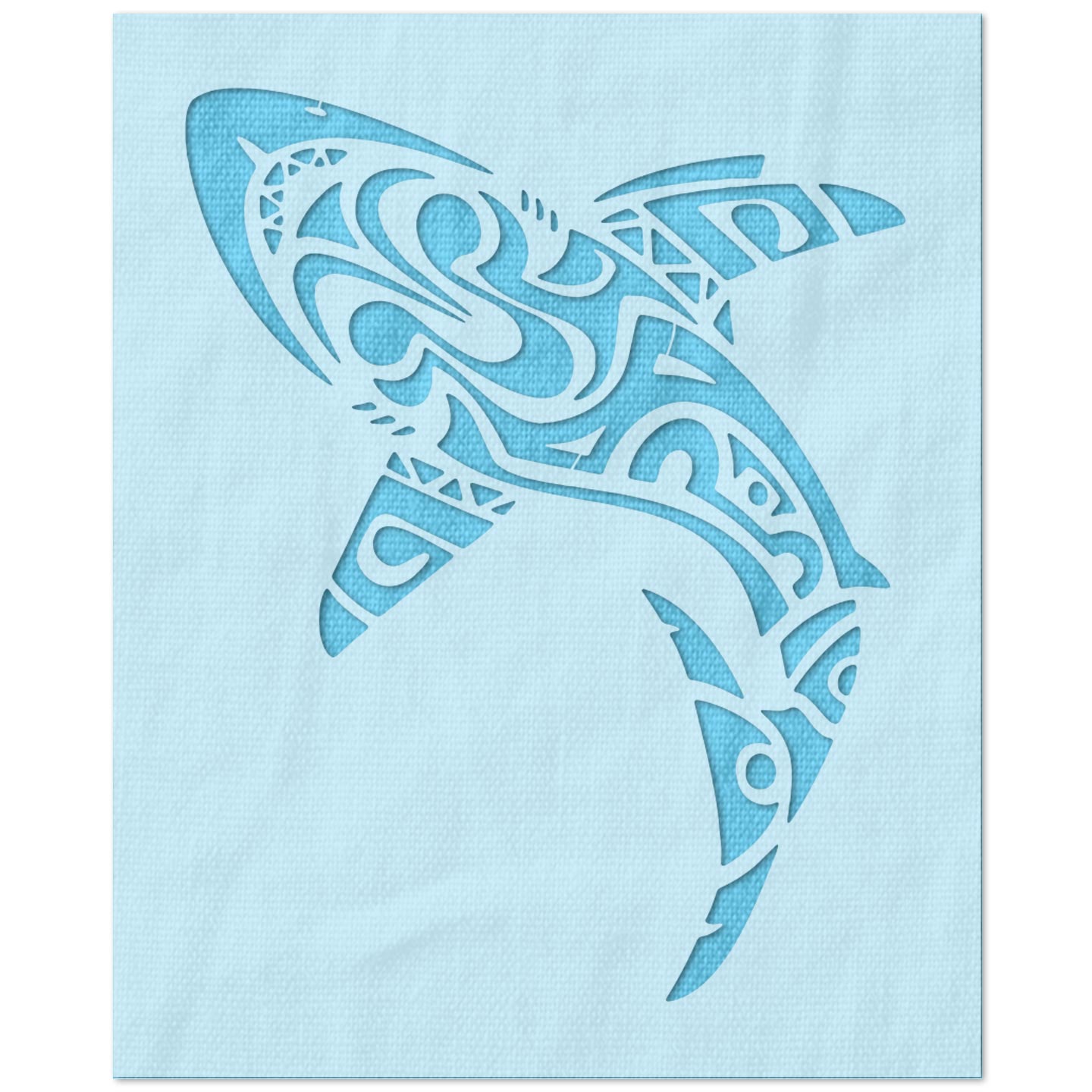 Polynesian Shark Stencil