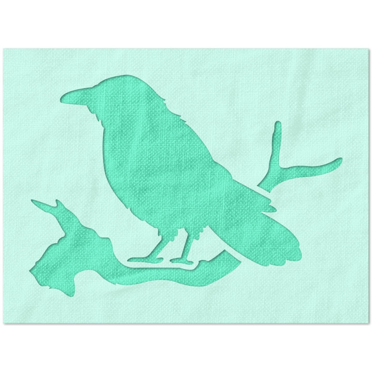Pondering Crow Stencil