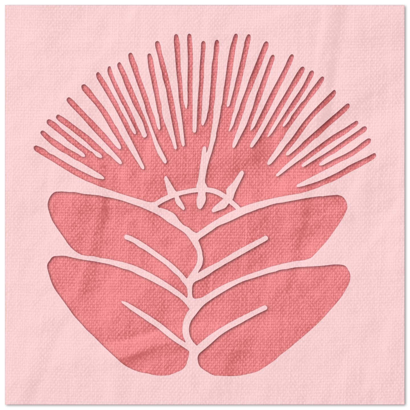 Powderpuff Flower Stencil