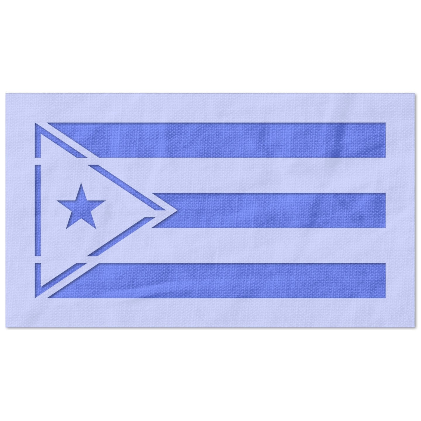 Puerto Rico Flag Long Stencil