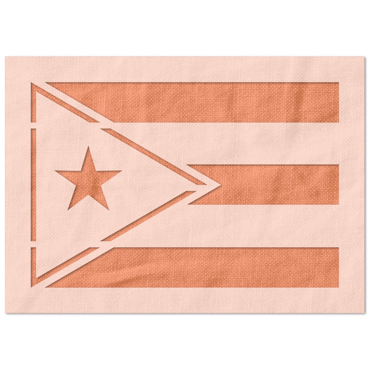 Puerto Rico Flag Short Stencil