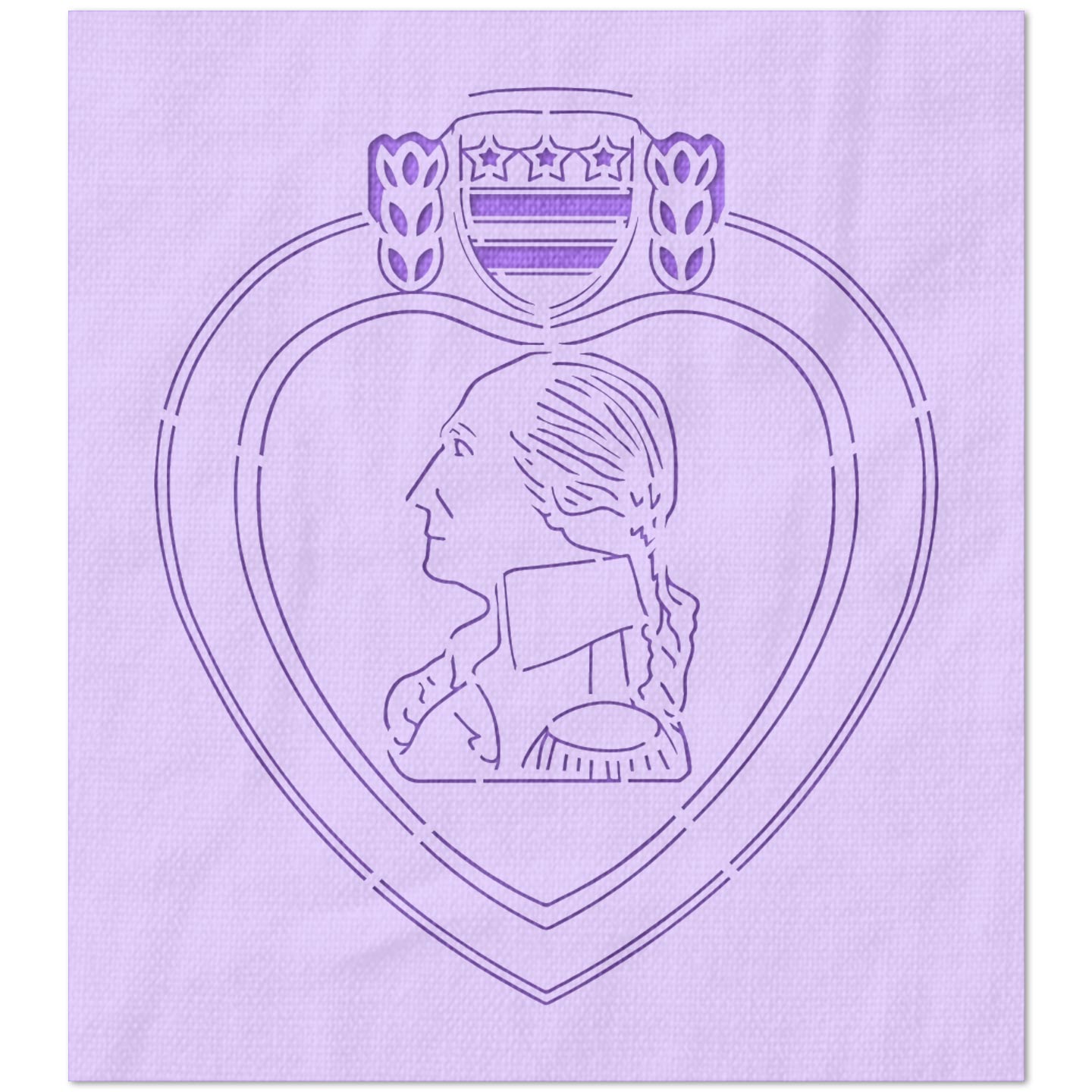Purple Heart Stencil