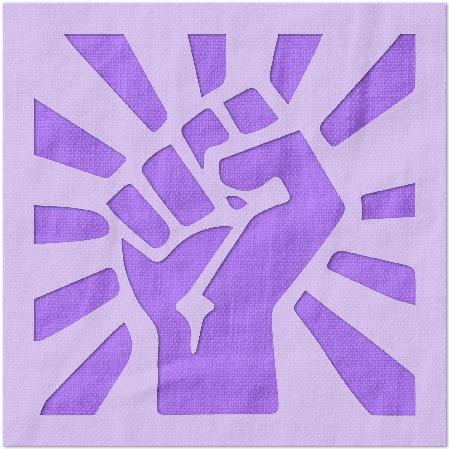 Raised Fist Power Stencil
