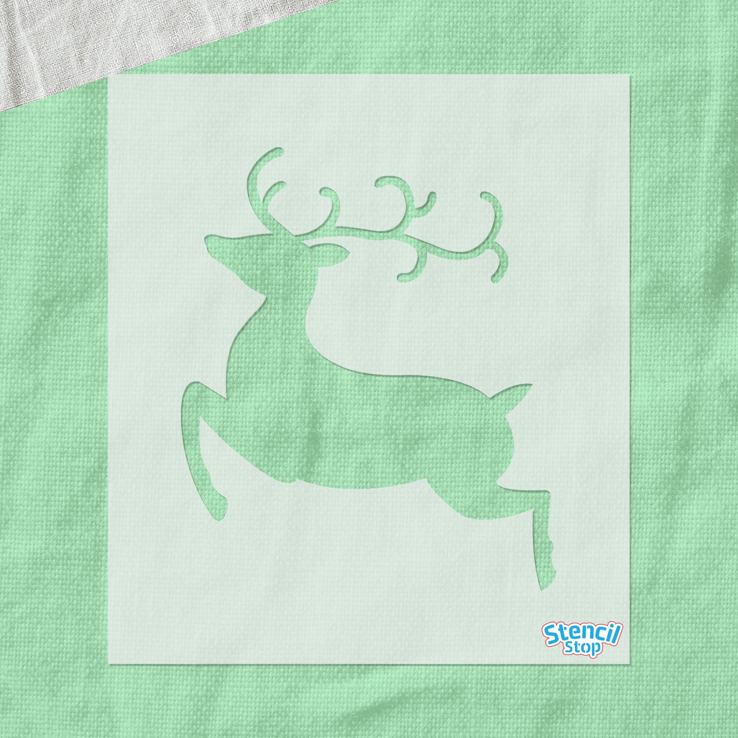 Jumping Reindeer Stencil