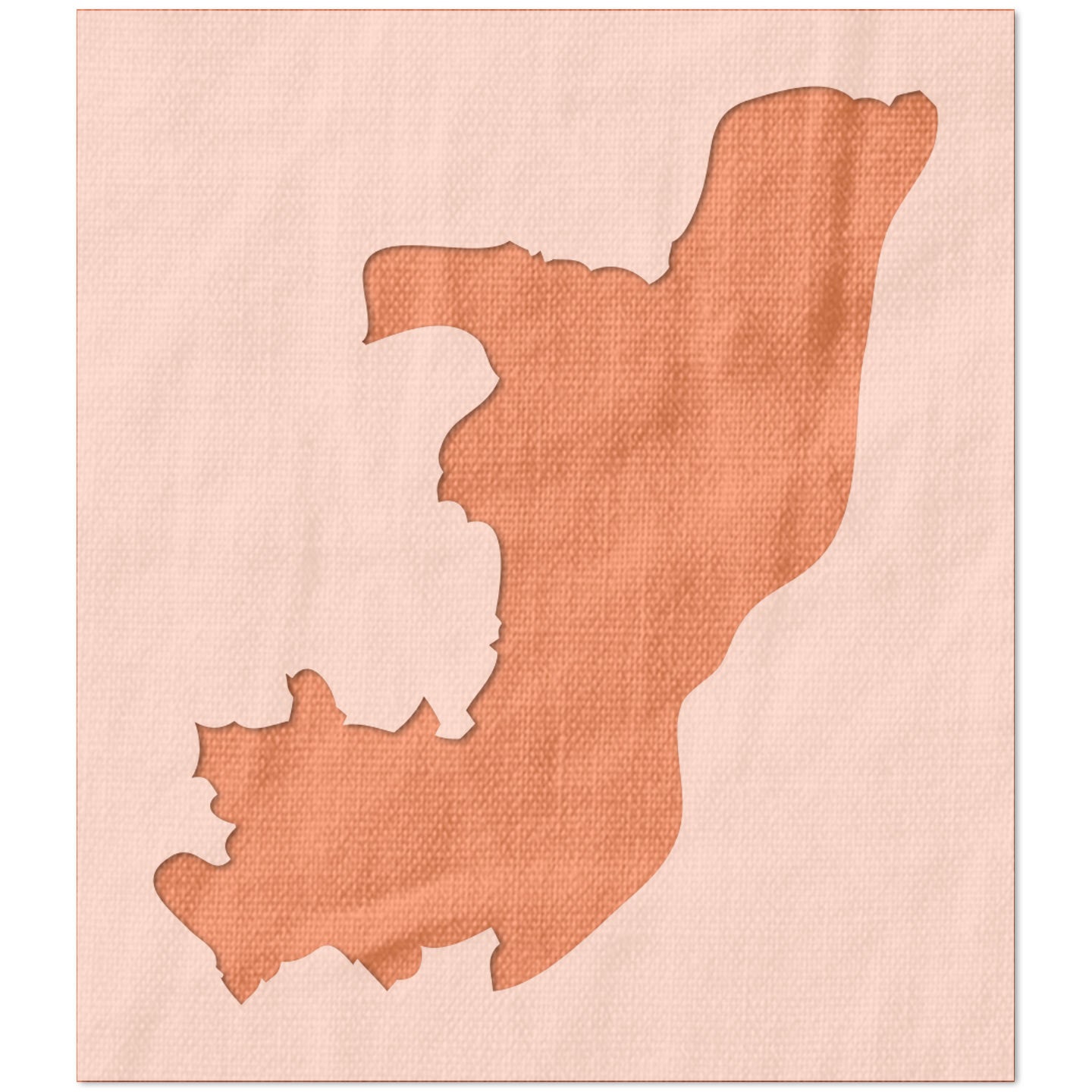 Shape of Republic of Congo Stencil