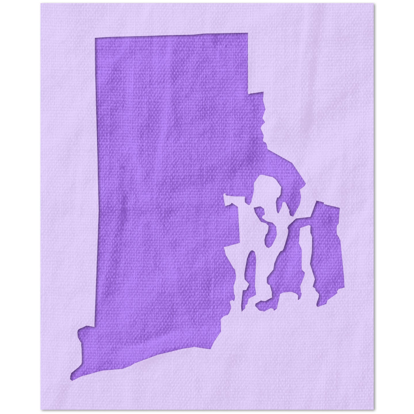 Rhode Island State Outline Stencil