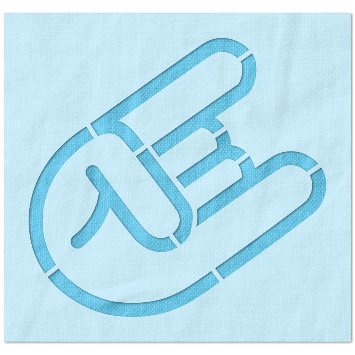 Rock on Symbol Stencil