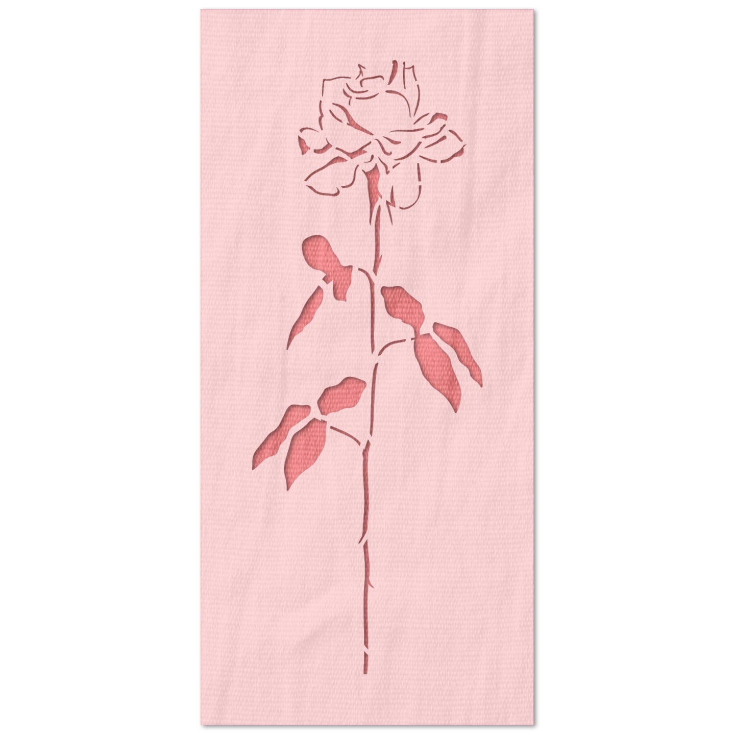 Rose with Stem Stencil