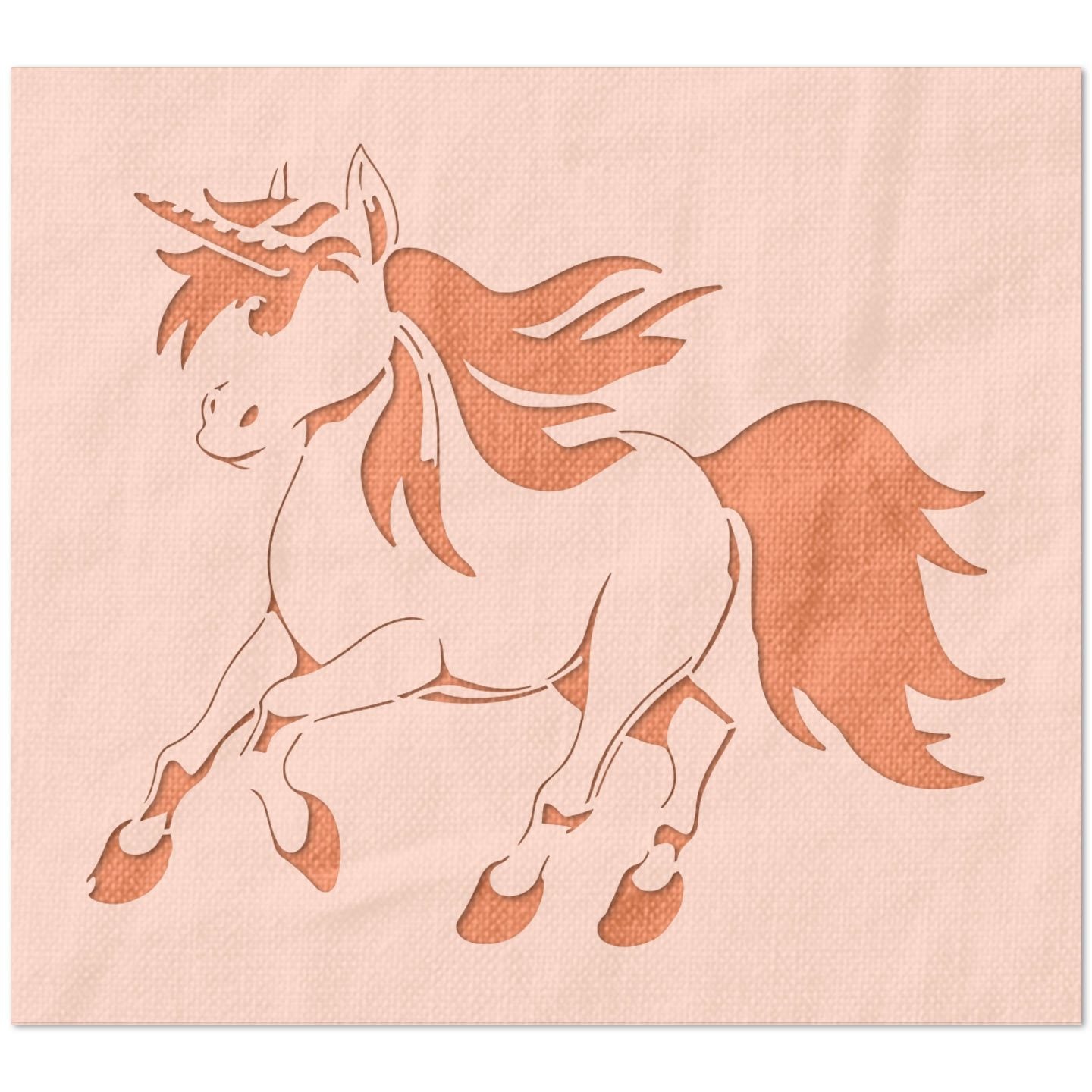 Running Unicorn Stencil