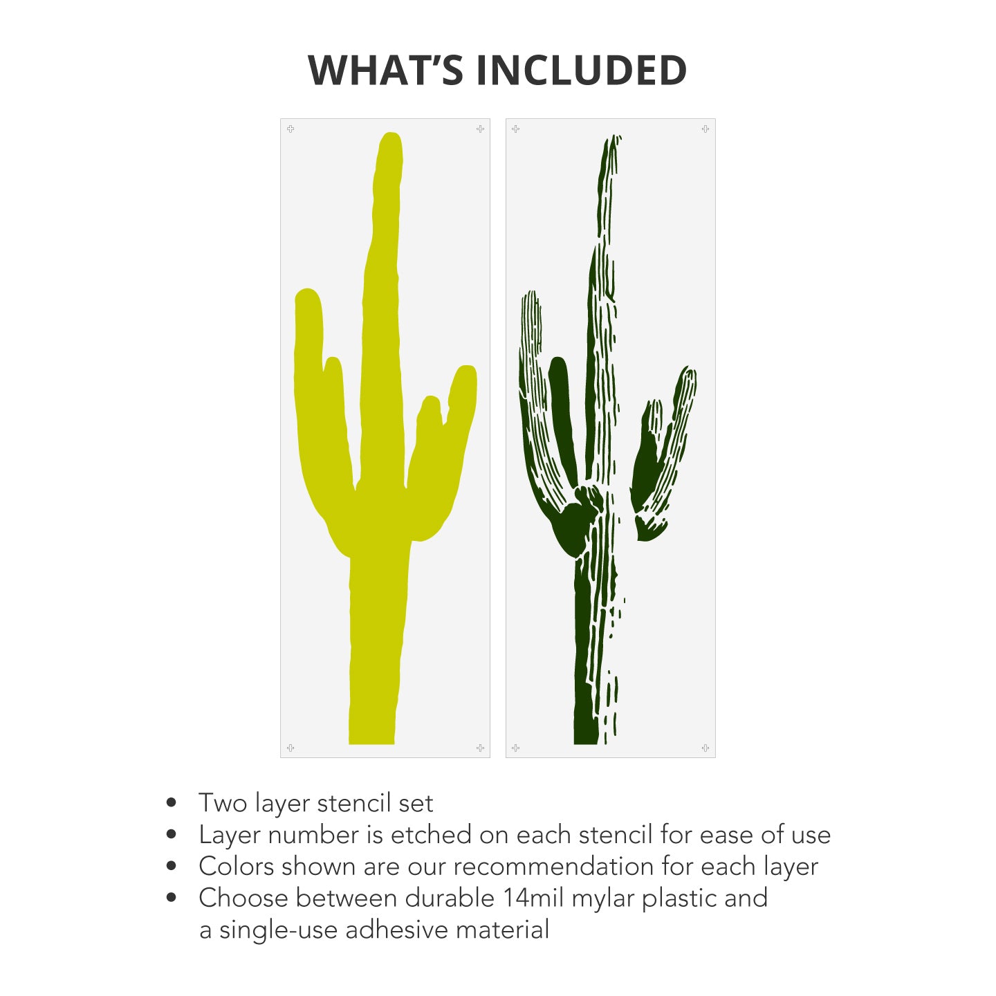 Saguaro Cactus Mural Set What's Included
