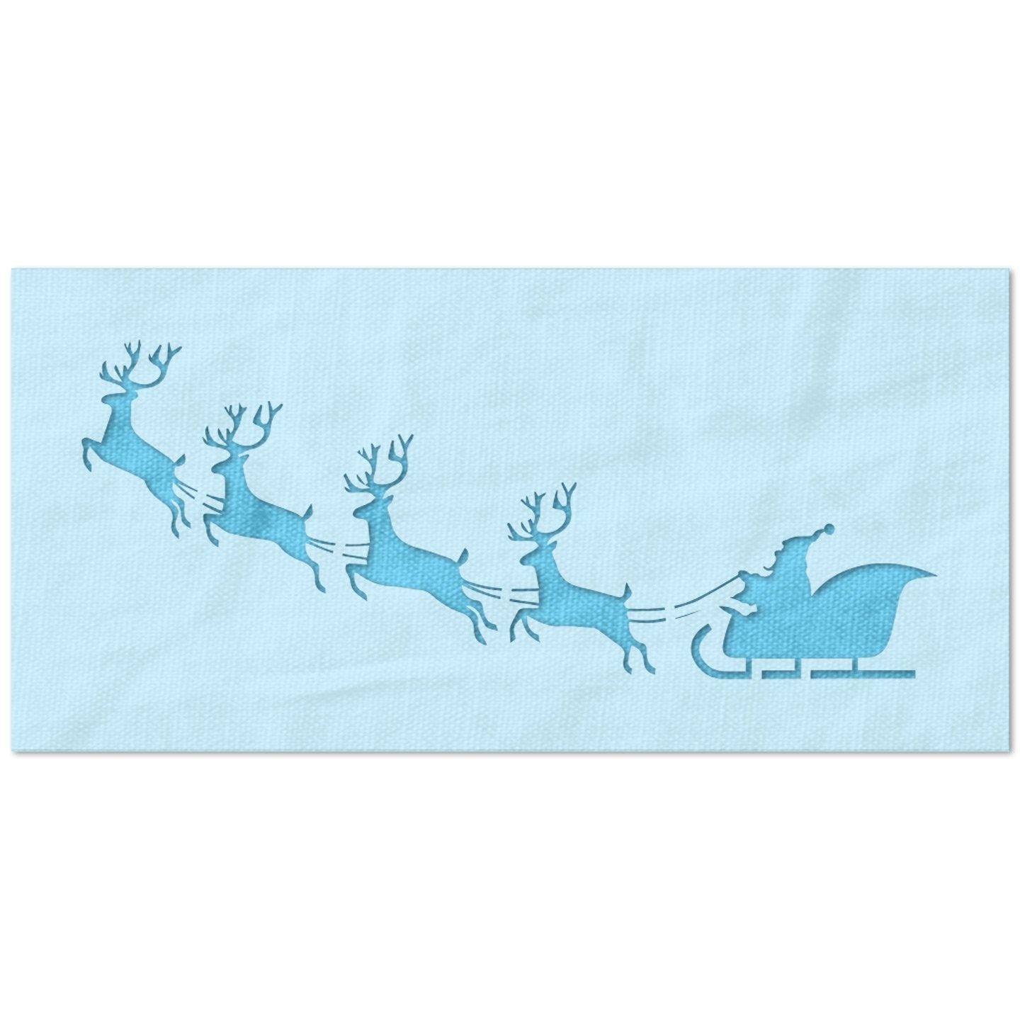 Santa Sleigh and Raindeer Stencil