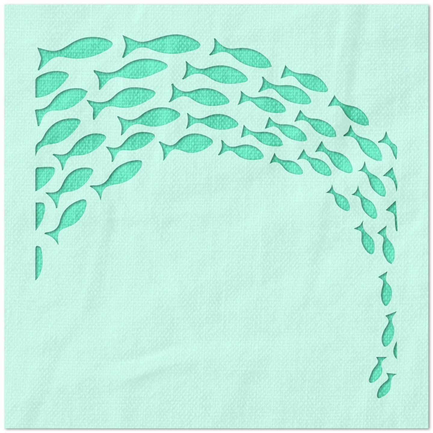 School of Fish Stencil