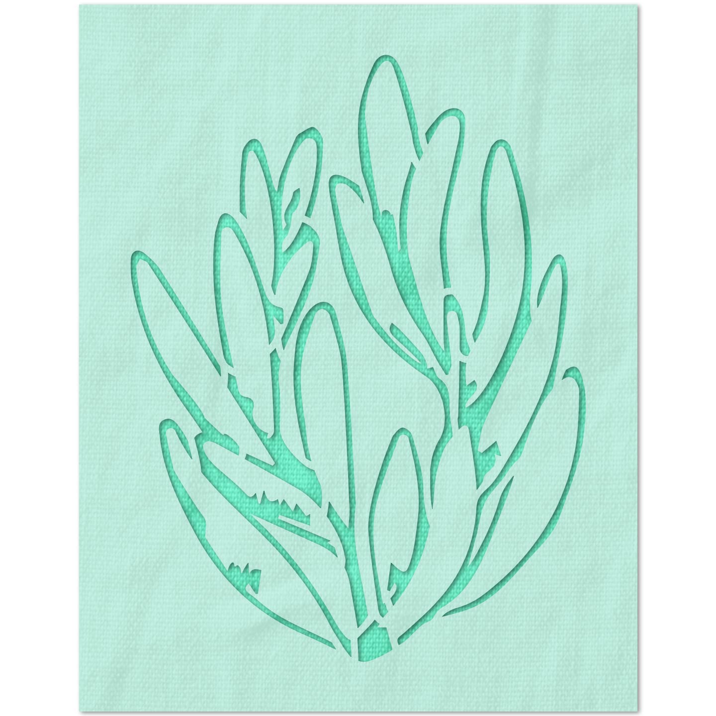 Senecio Succulent Stencil