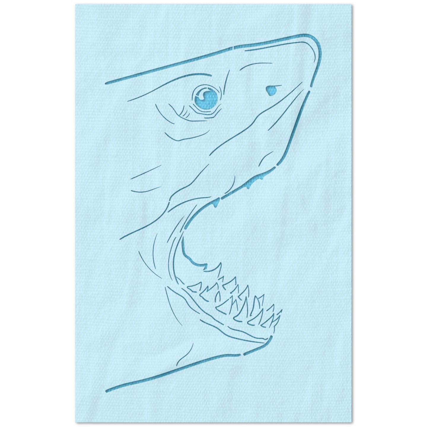 Shark Face Stencil