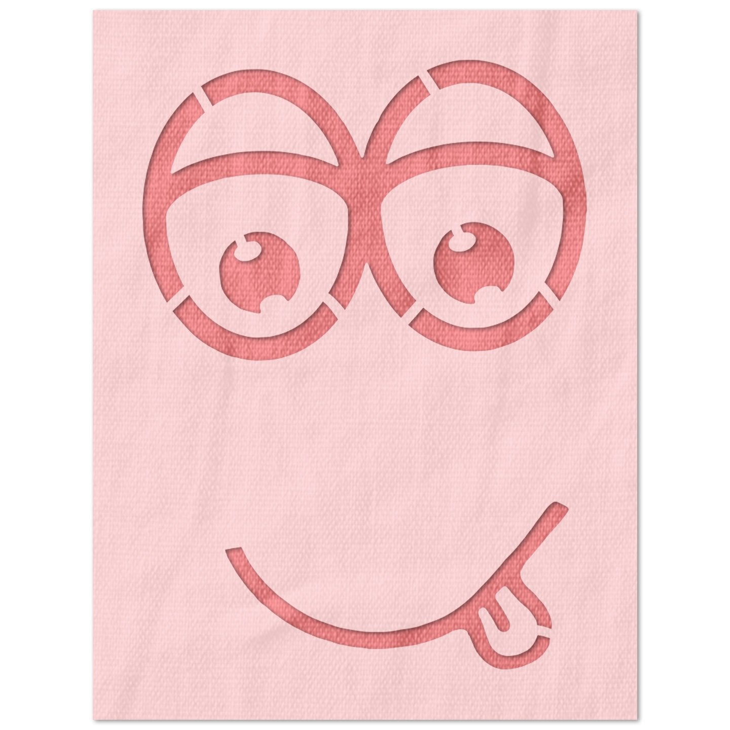 Silly Face Stencil