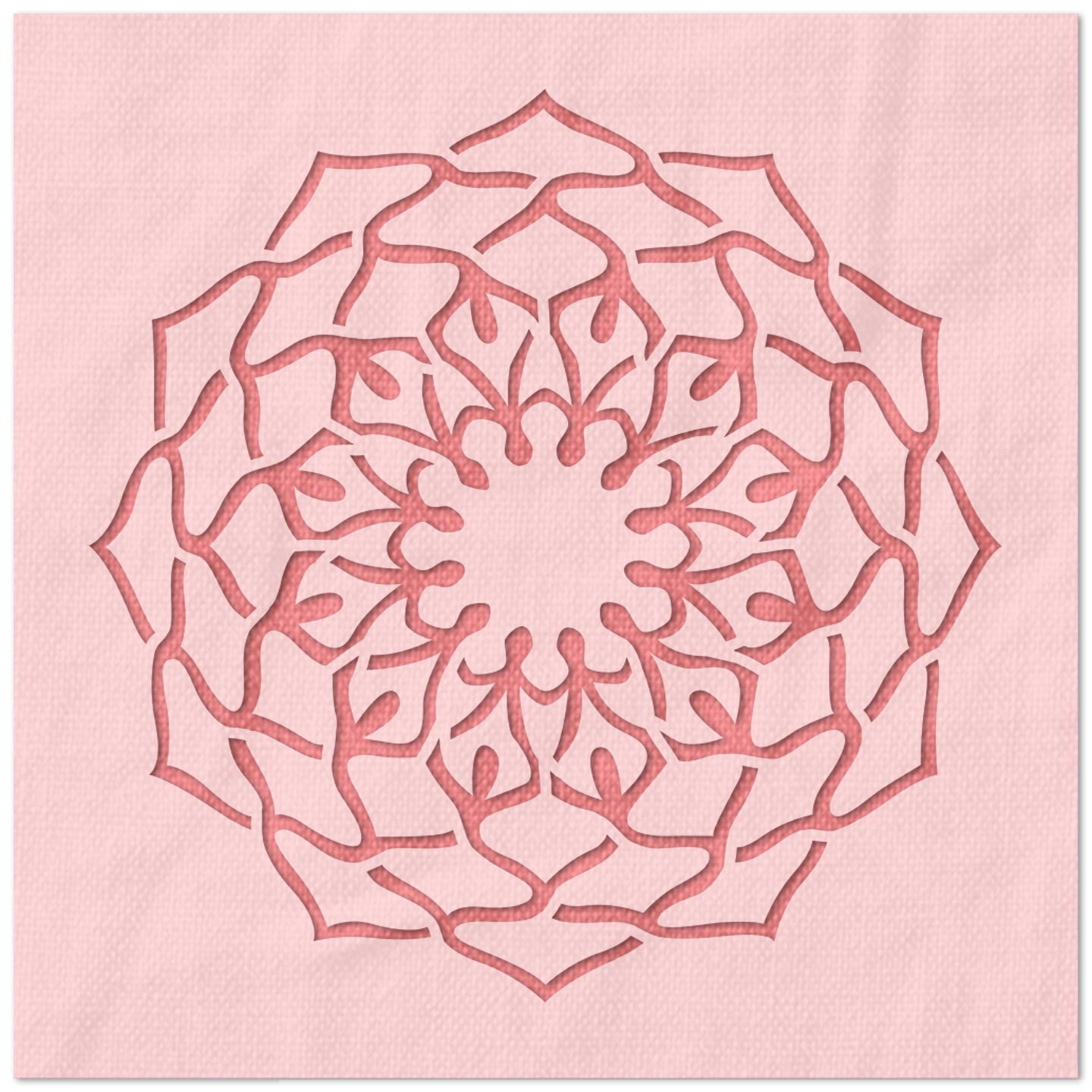 Simple Mandala Flower Stencil