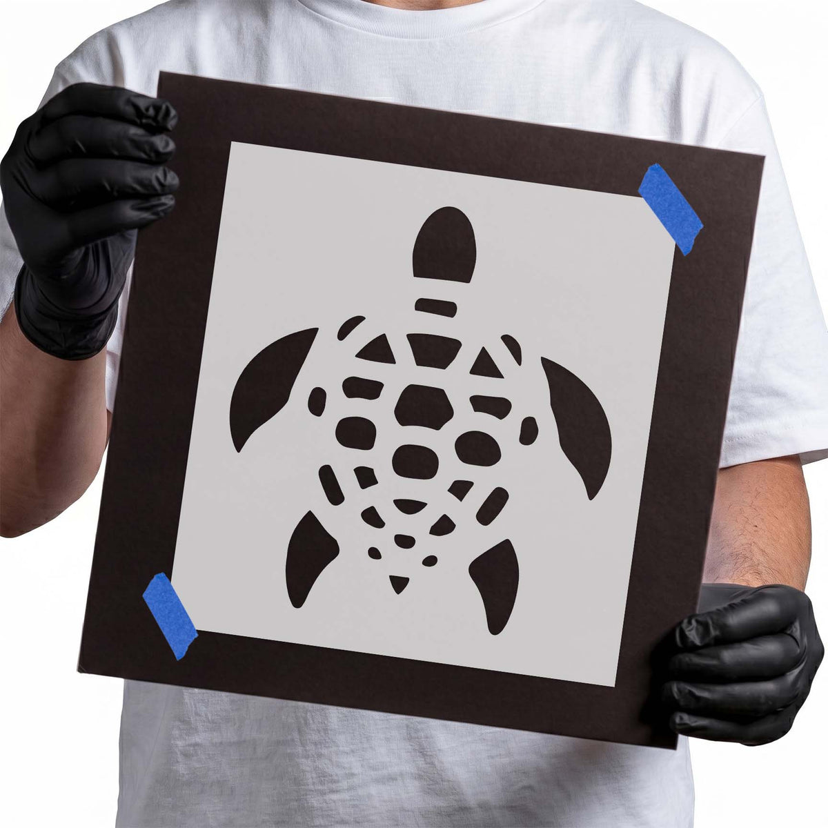 Simple Sea Turtle Design Stencil | Coastal Charm for DIY Creations