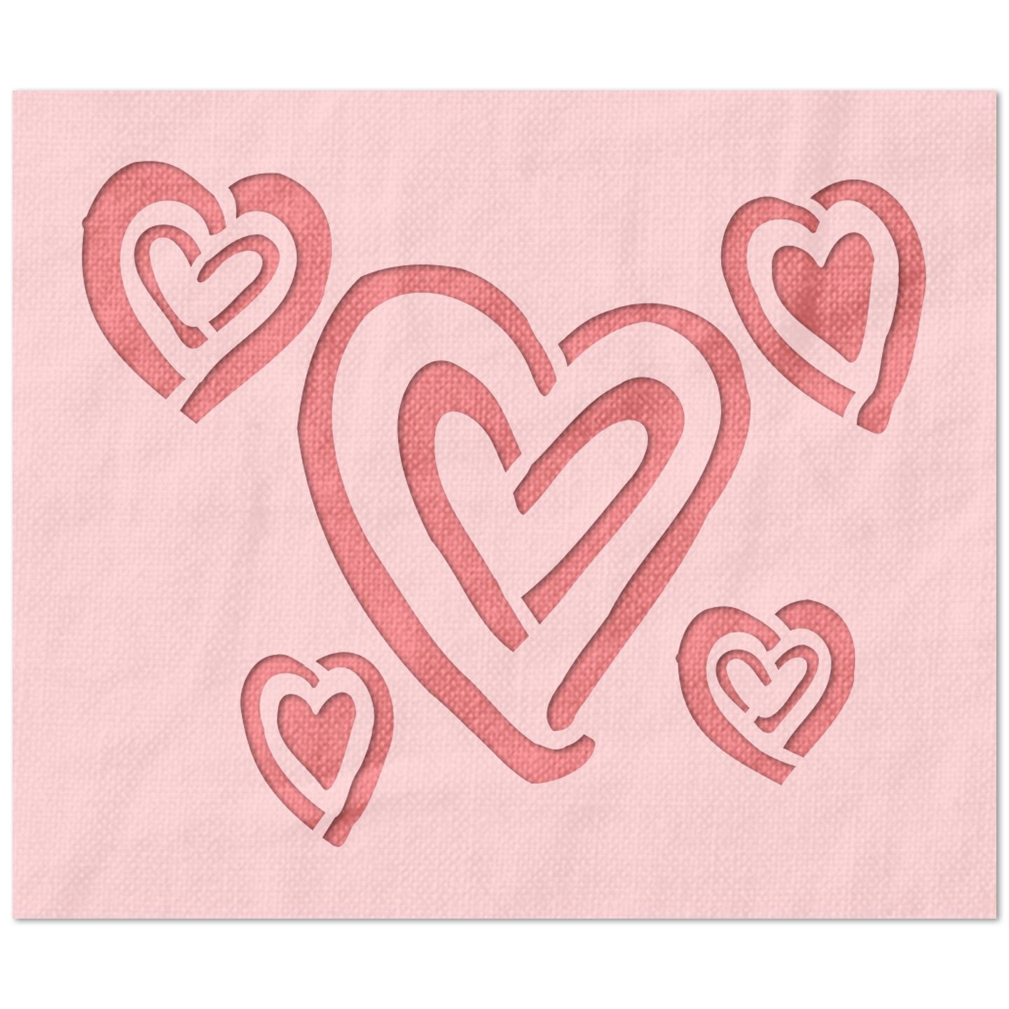 Sketched Hearts Stencil