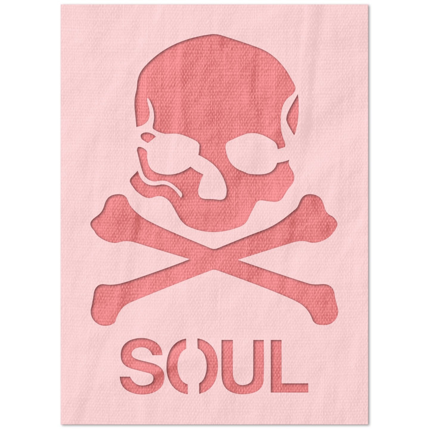 Skull and Crossbones Soul Stencil