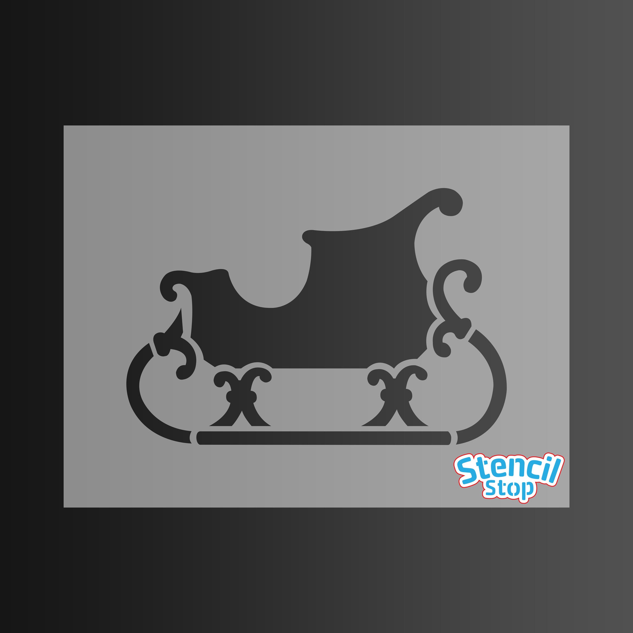 Santa's Sleigh Stencil