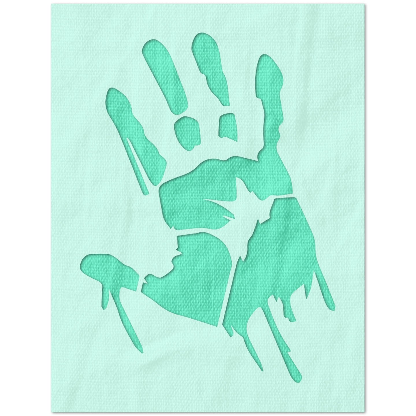Smeared Hand Stencil