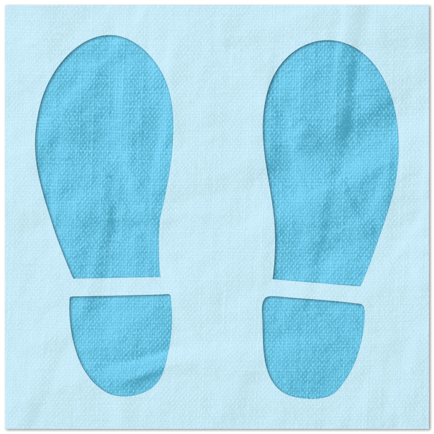 Social Distancing Footprints Stencil