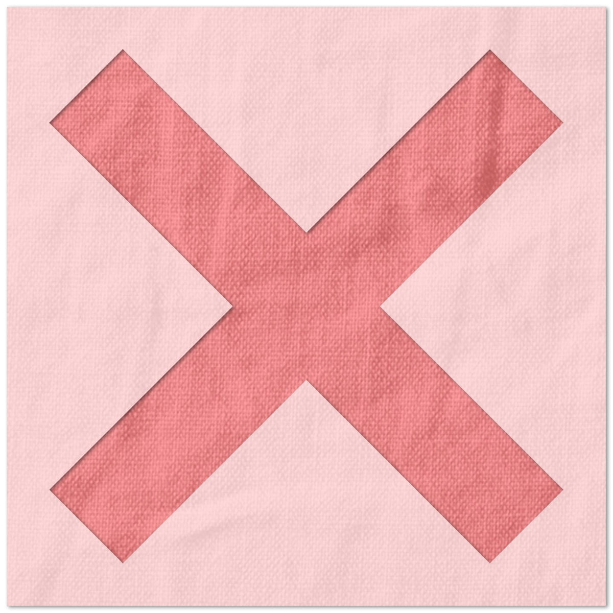 Social Distancing X Mark Stencil