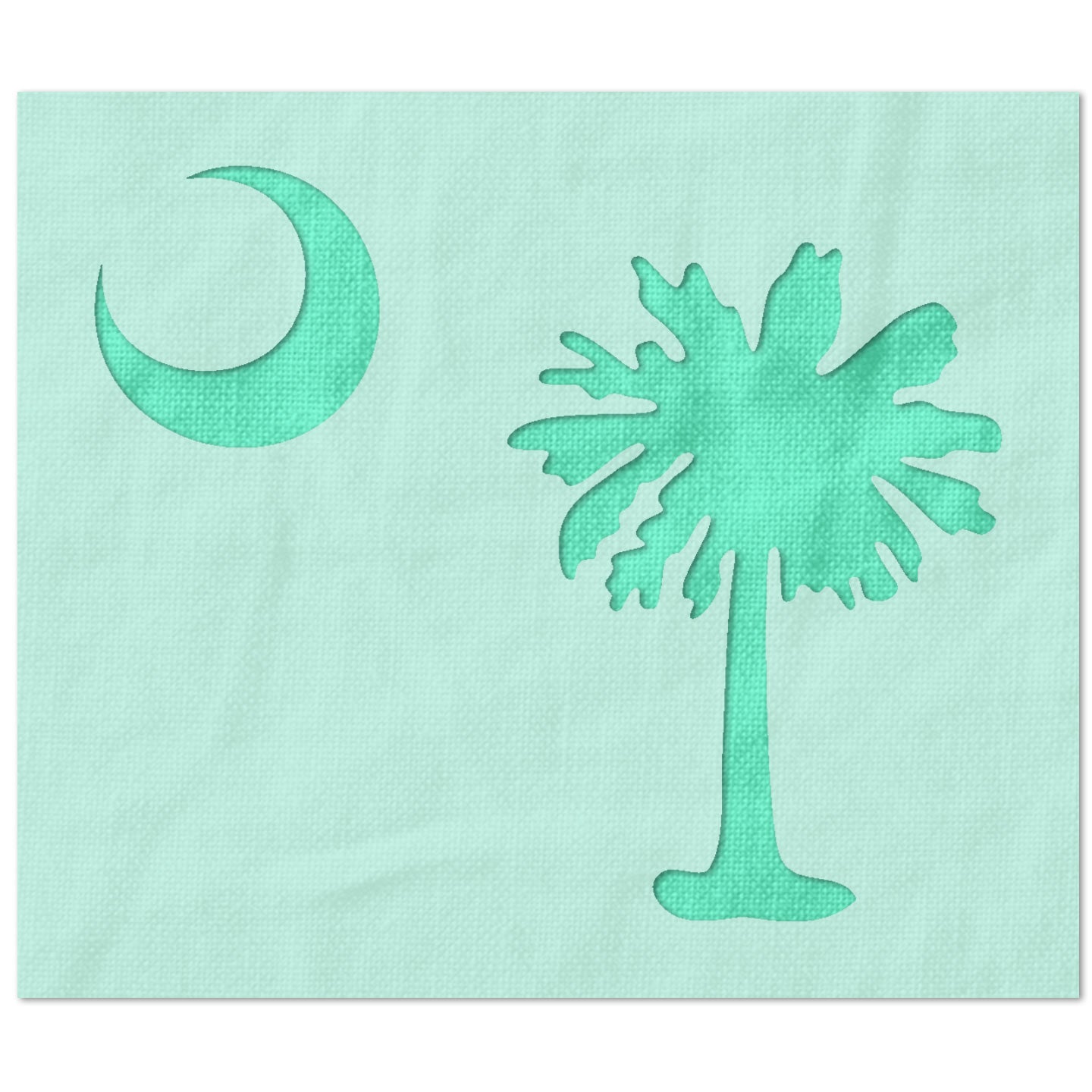 Palmetto Tree and Moon Stencil / South Carolina State Flag Stencil