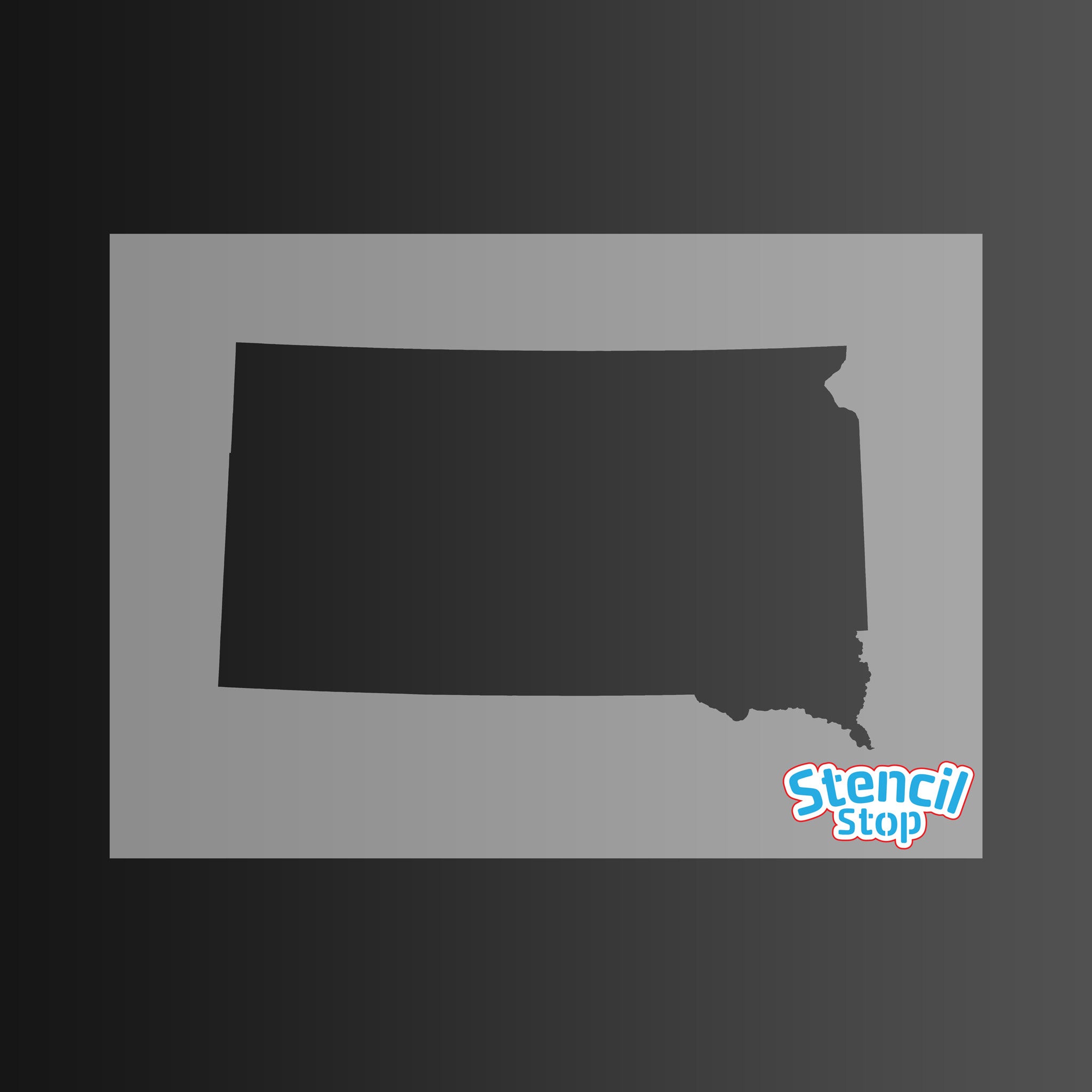 State of South Dakota Shape Stencil