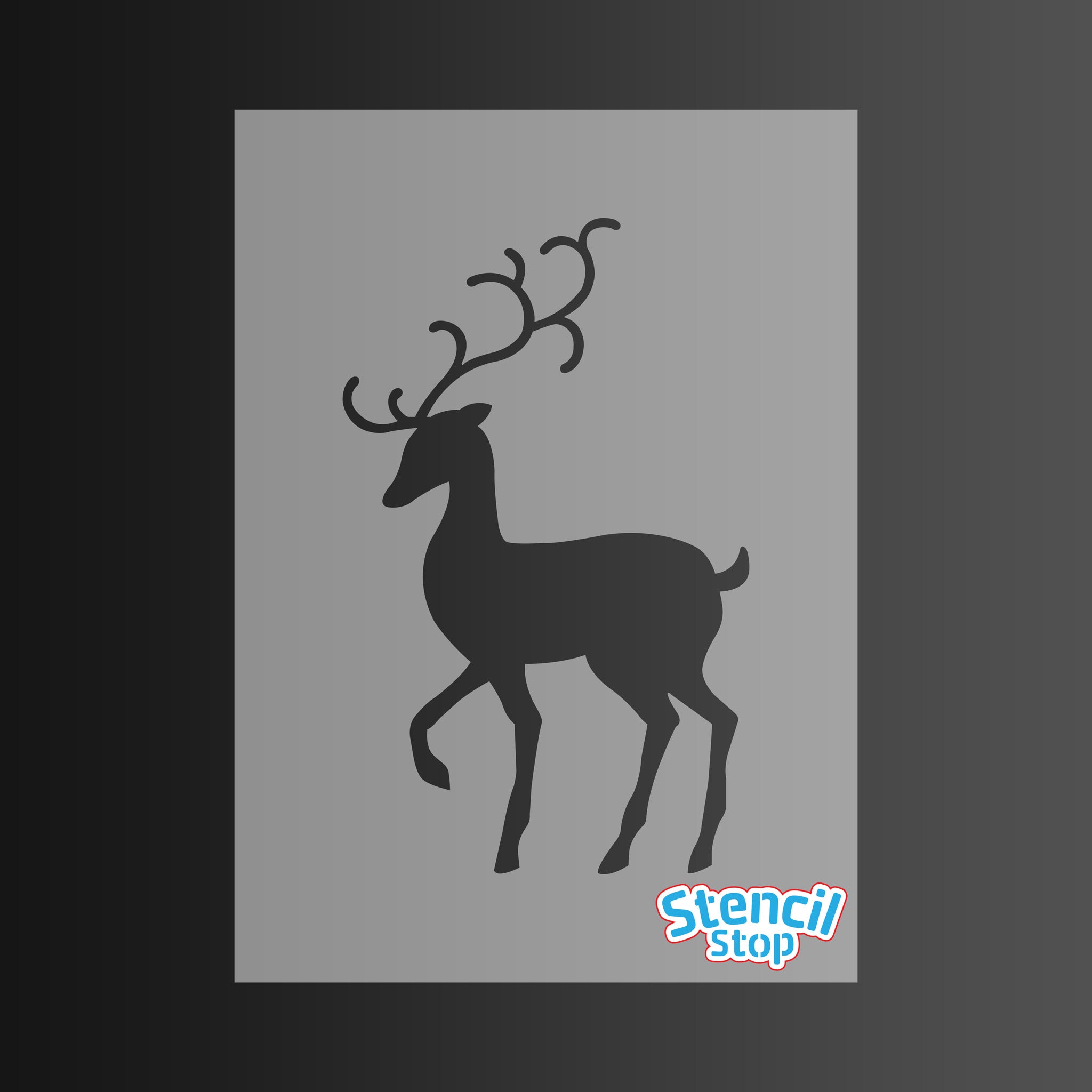 Standing Reindeer Stencil